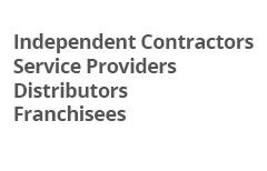 Independent Contractors/Service Providers/Distributors/Franchisees